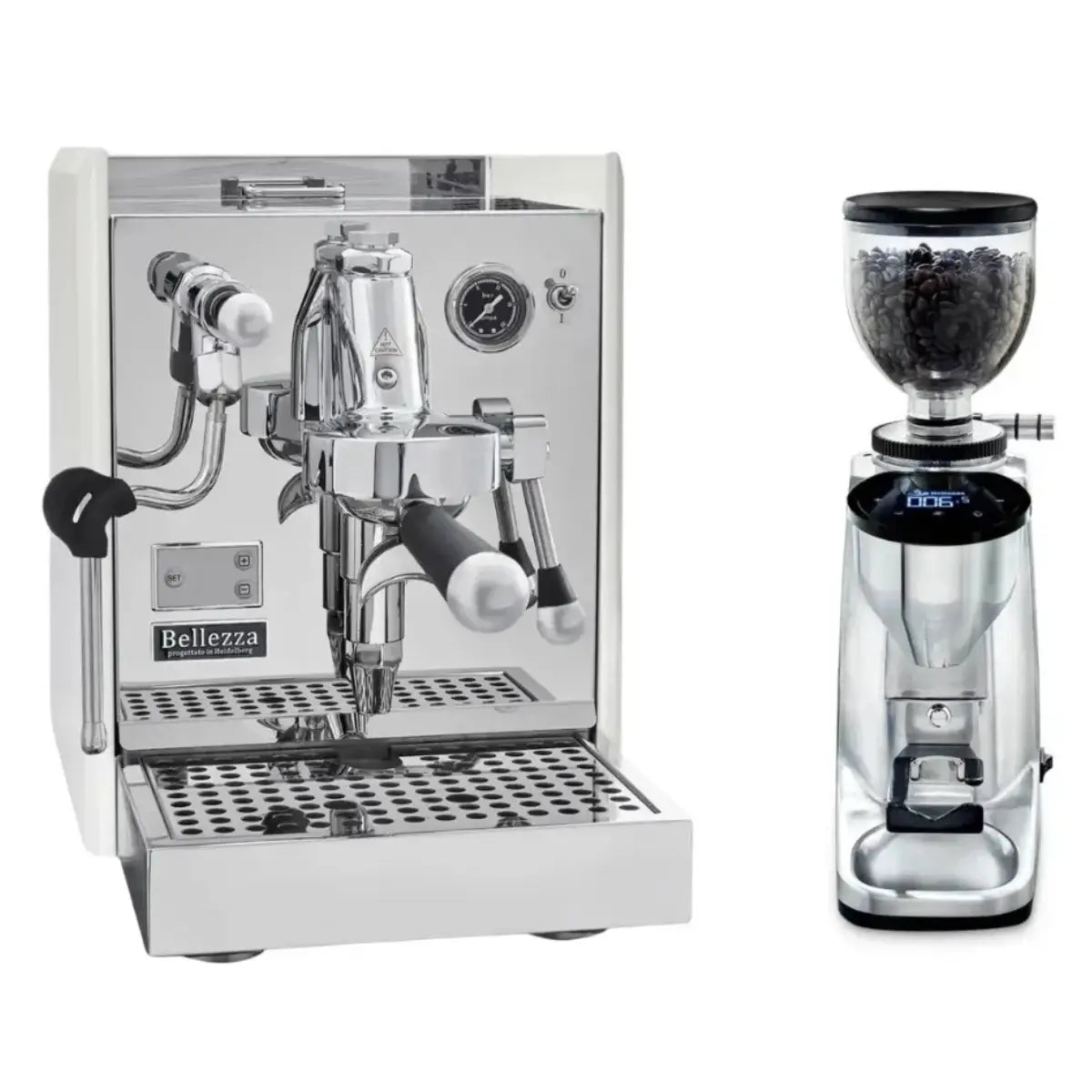 Bellezza Home Espresso Bundle - Chiara Dual Circuit Espresso & Piccola Grinder
