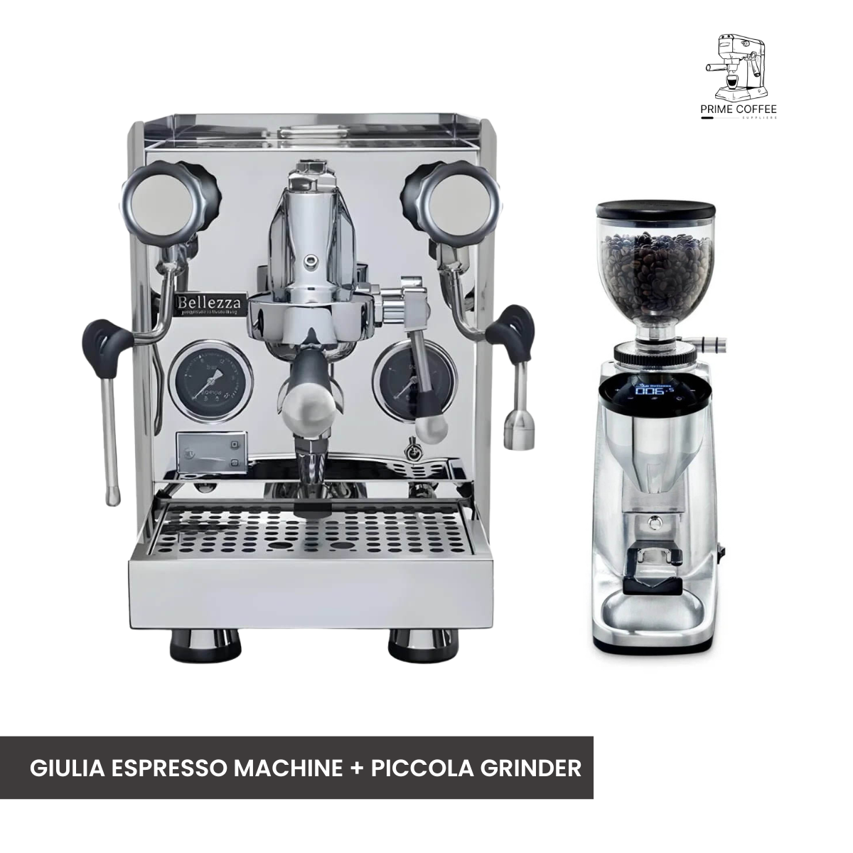 Bellezza Home Espresso Bundle - Giulia Espresso & Piccola Grinder