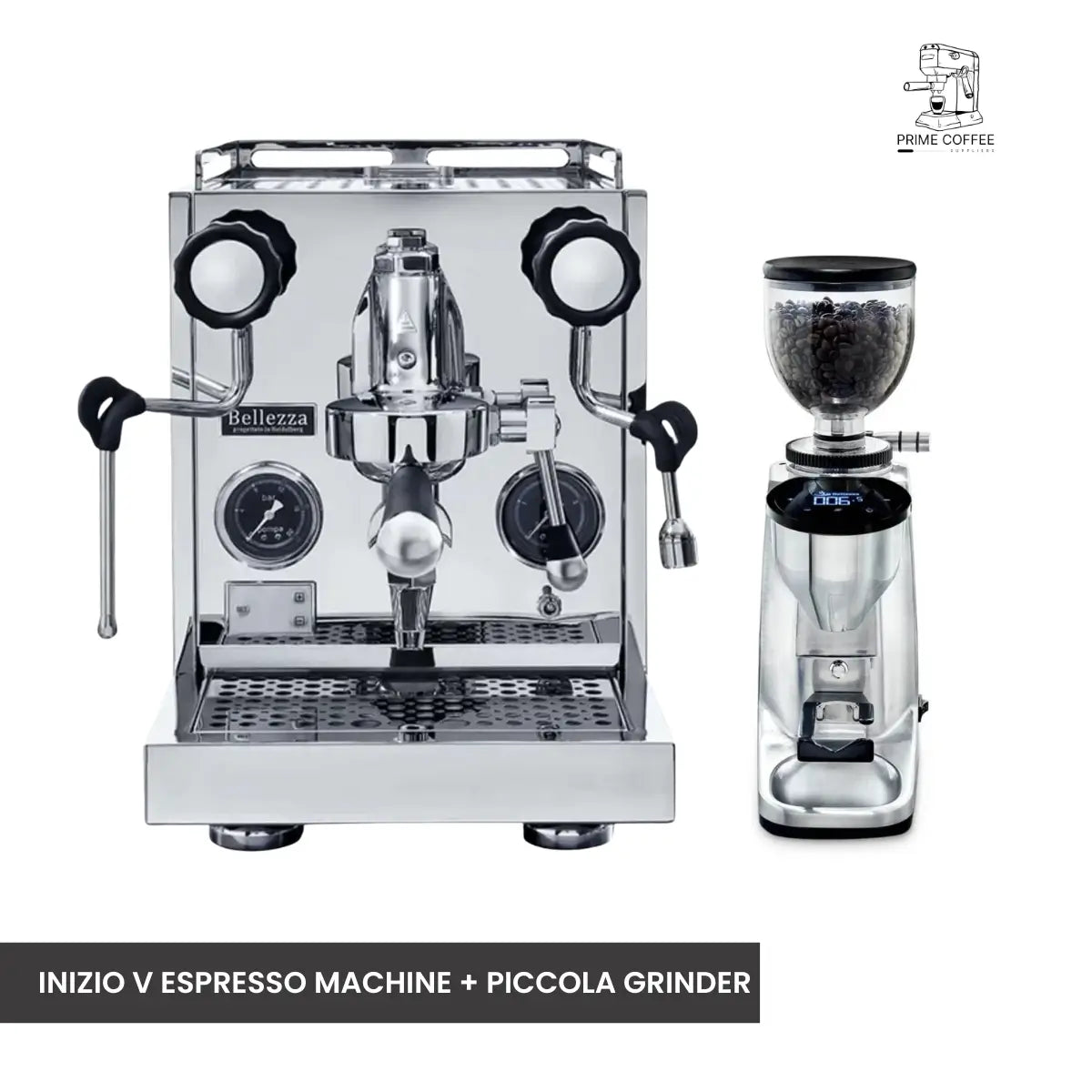 Bellezza Home Espresso Bundle - Inizio V and Inizio V Leva Espresso & Piccola Grinder