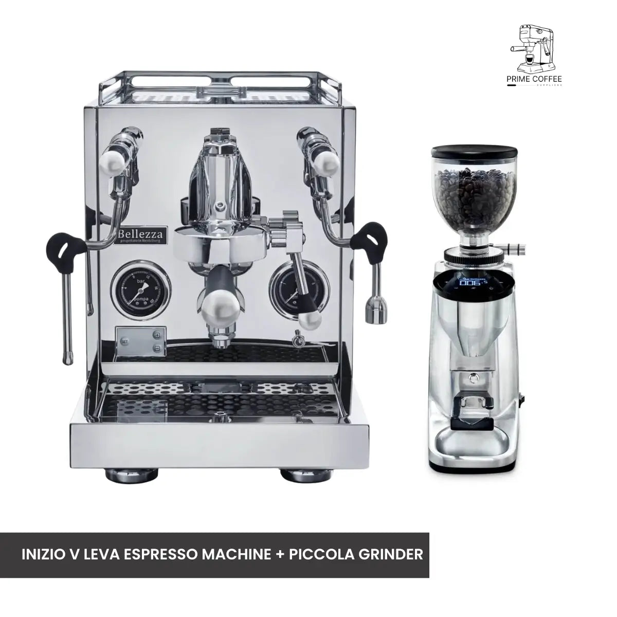 Bellezza Home Espresso Bundle - Inizio V and Inizio V Leva Espresso & Piccola Grinder