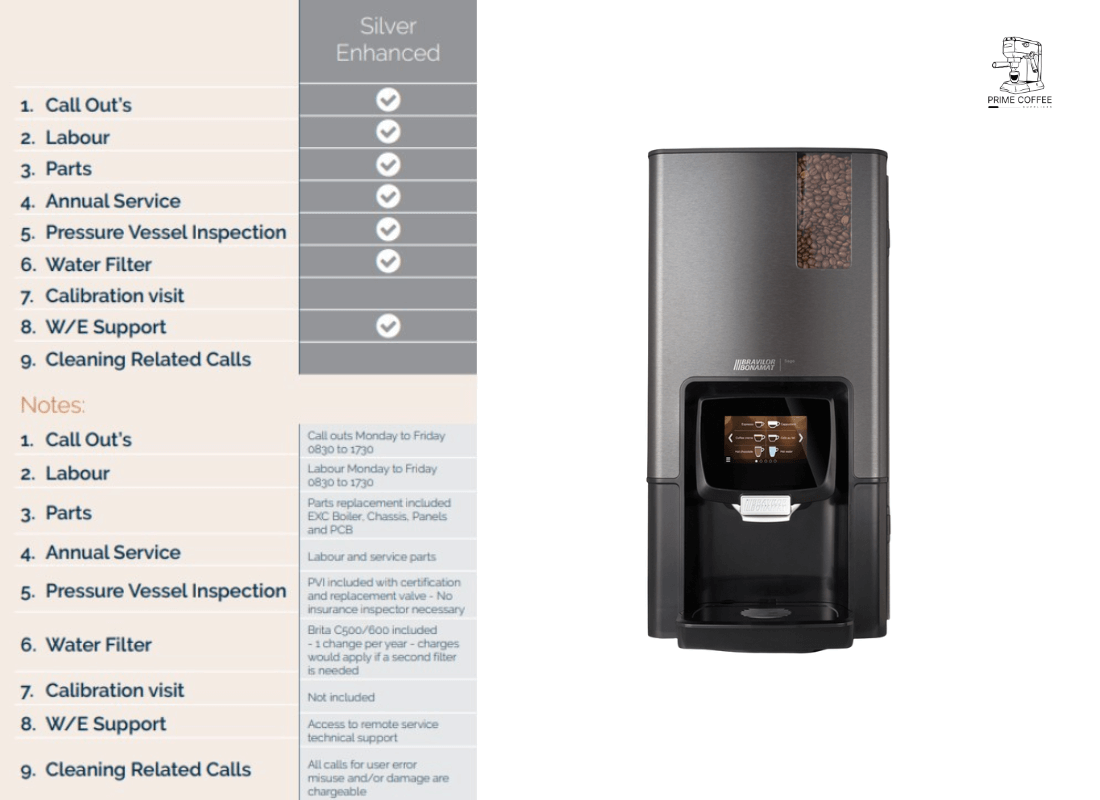 Bravilor Sego Soluble Silver Service Contract