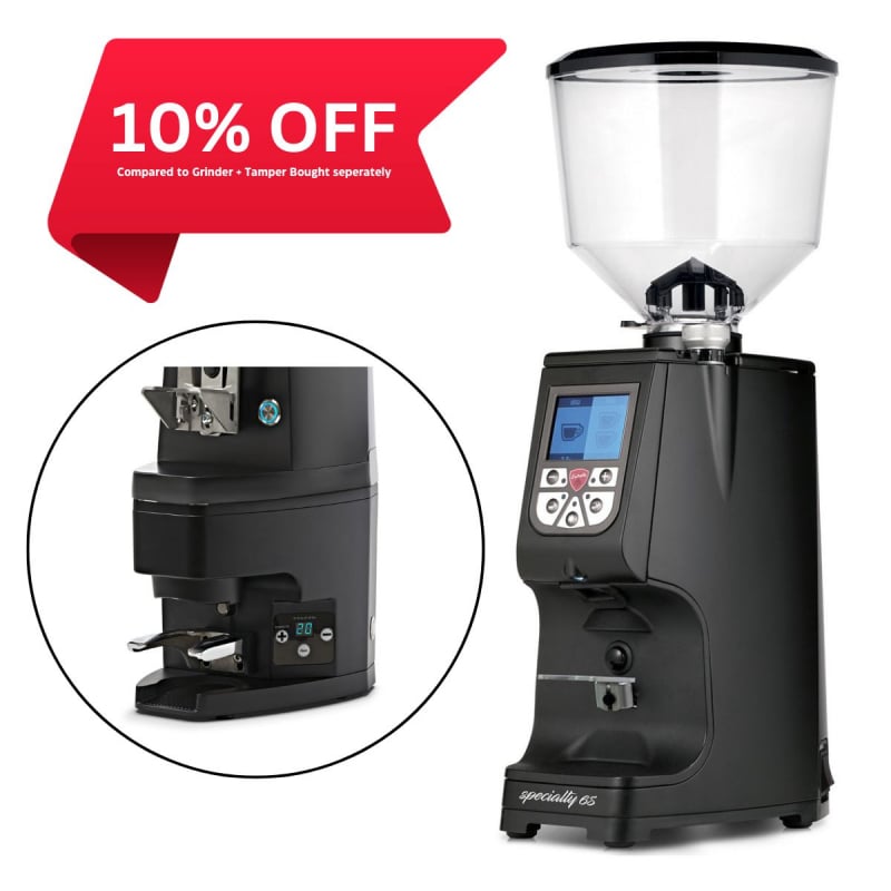 Eureka Atom Specialty 65 Grinder + Atom Automatic Tamper 60% off