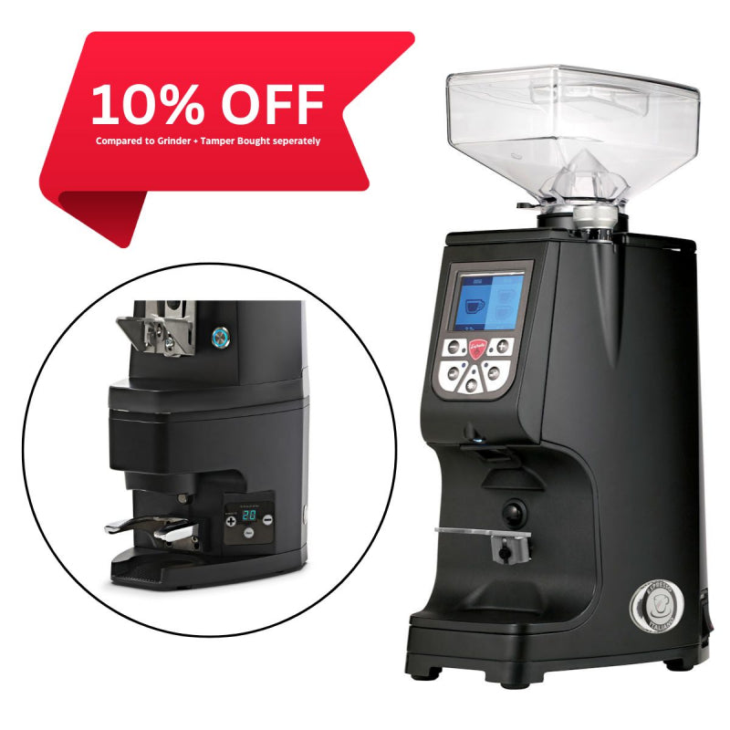 Eureka Atom 60 Grinder + Atom Automatic Tamper - Black 10% off