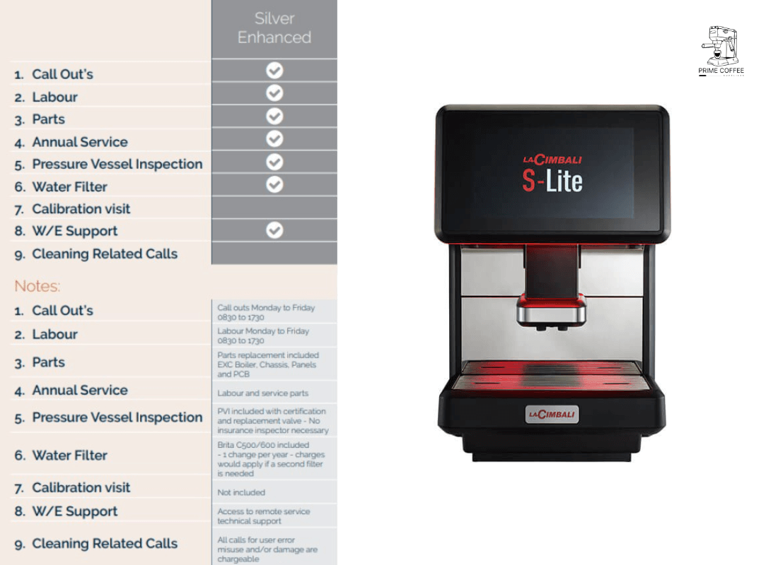 La Cimbali S-Lite Silver Service Contract