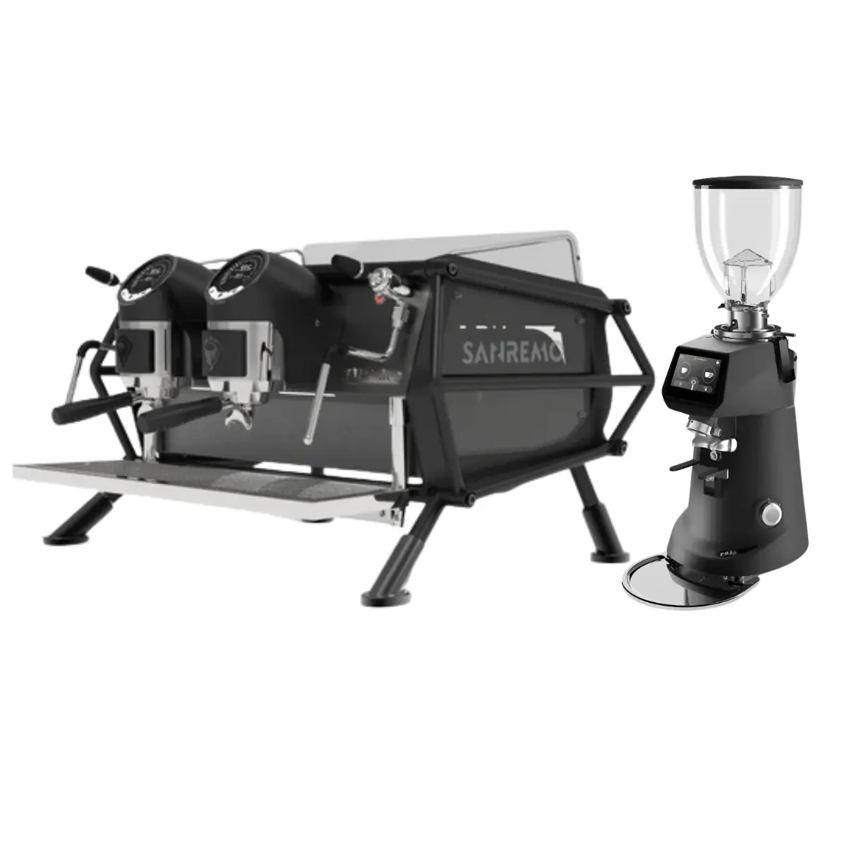 Sanremo Cafe Racer 2 Group + SR83 E Pro Grinder Commercial Bundle Kit