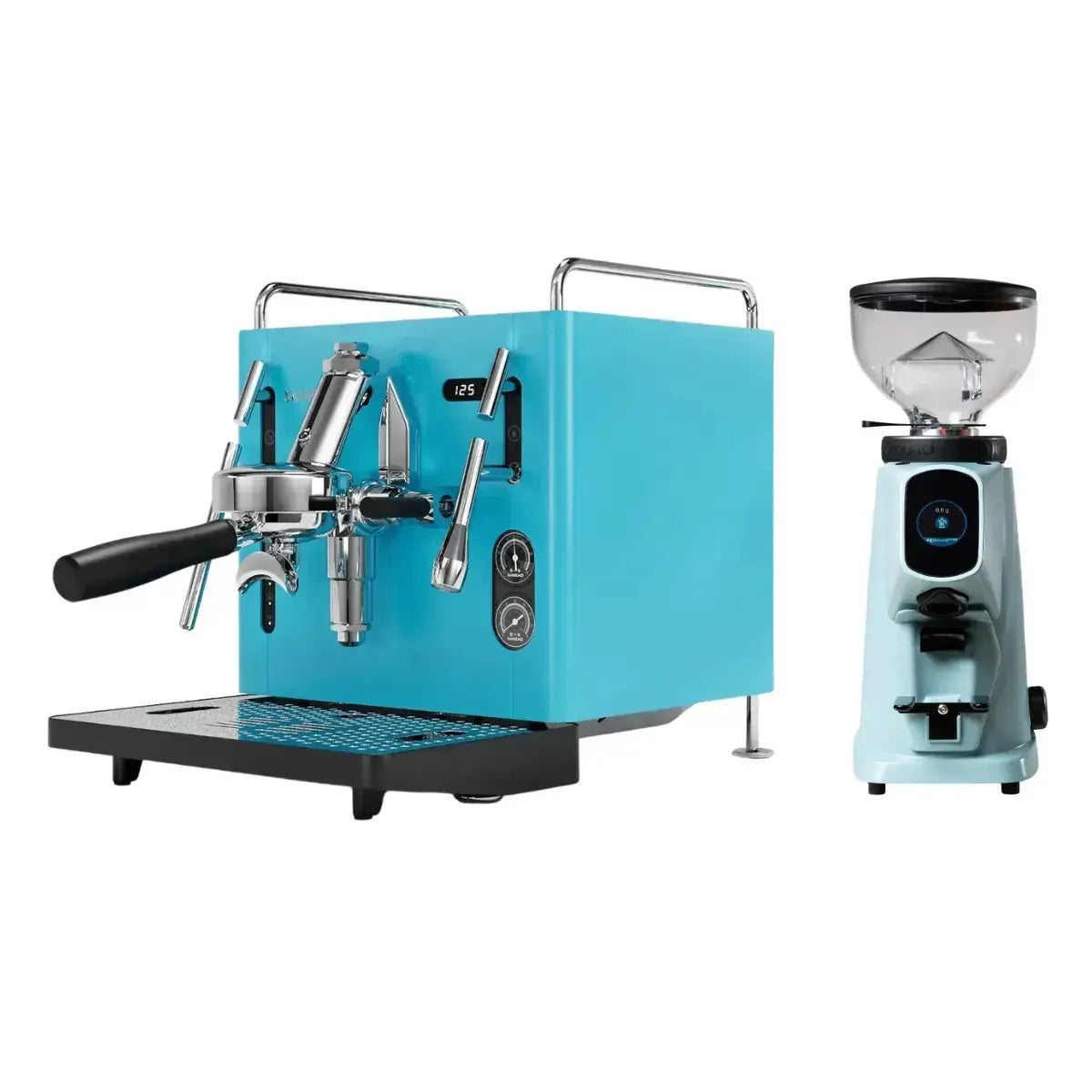 Sanremo Cube-R Espresso Machine + Sanremo All Ground Sense Grinder Lake Blue