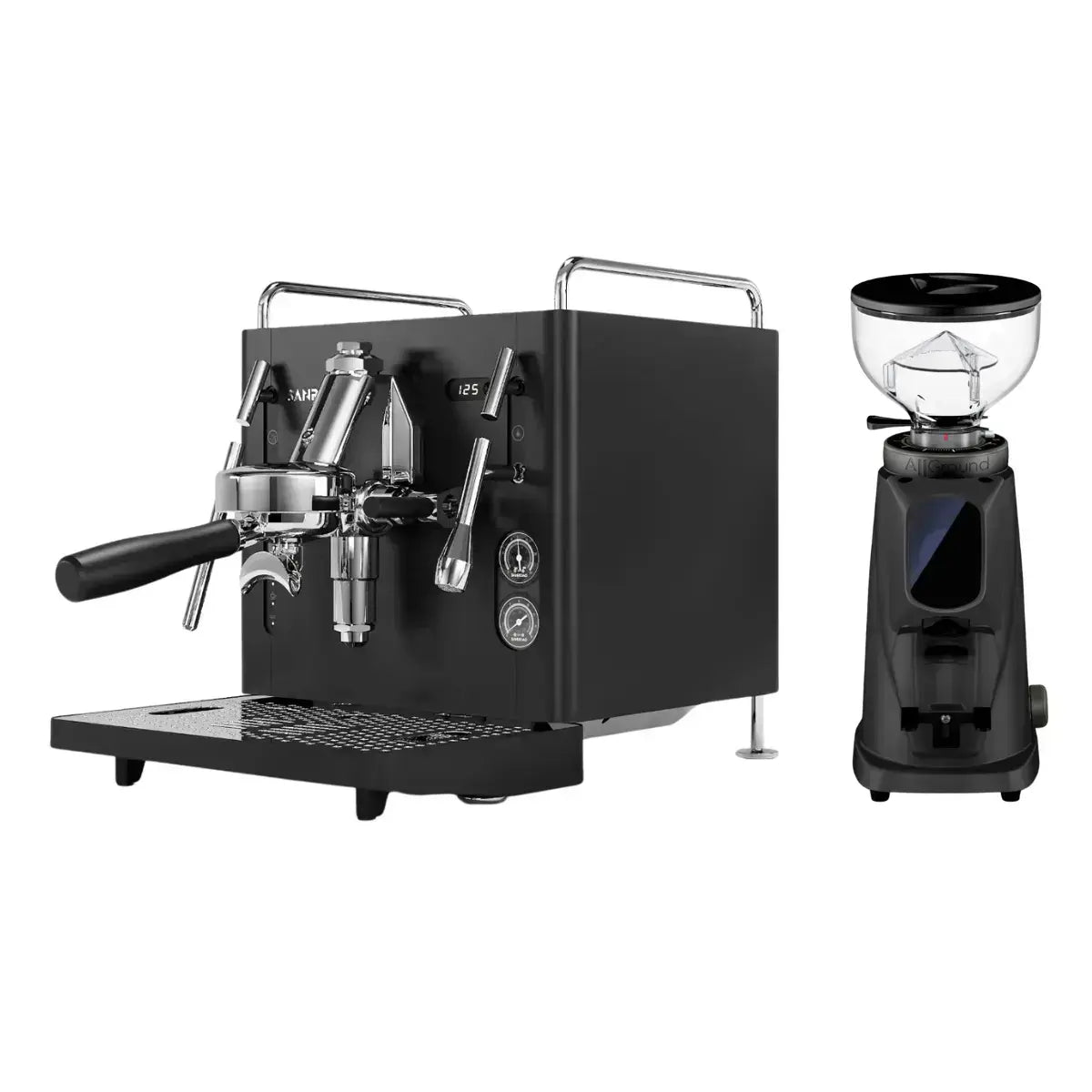 Sanremo Cube-R Espresso Machine + Sanremo All Ground Sense Grinder Onyx Black