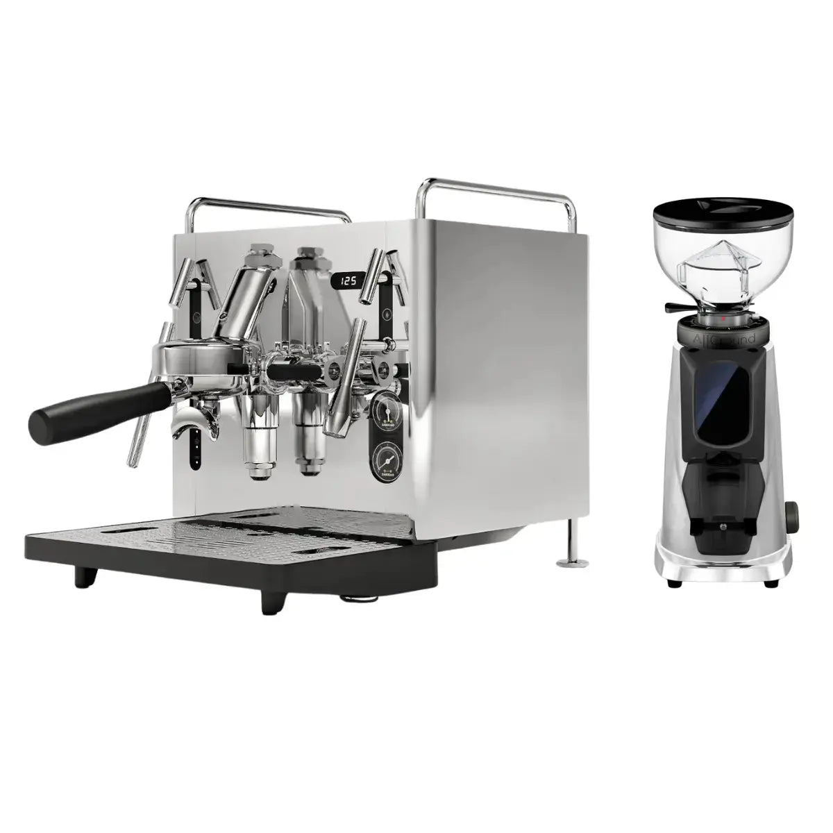 Sanremo Cube-R Espresso Machine + Sanremo All Ground Sense Grinder Stainless Steel Chrome