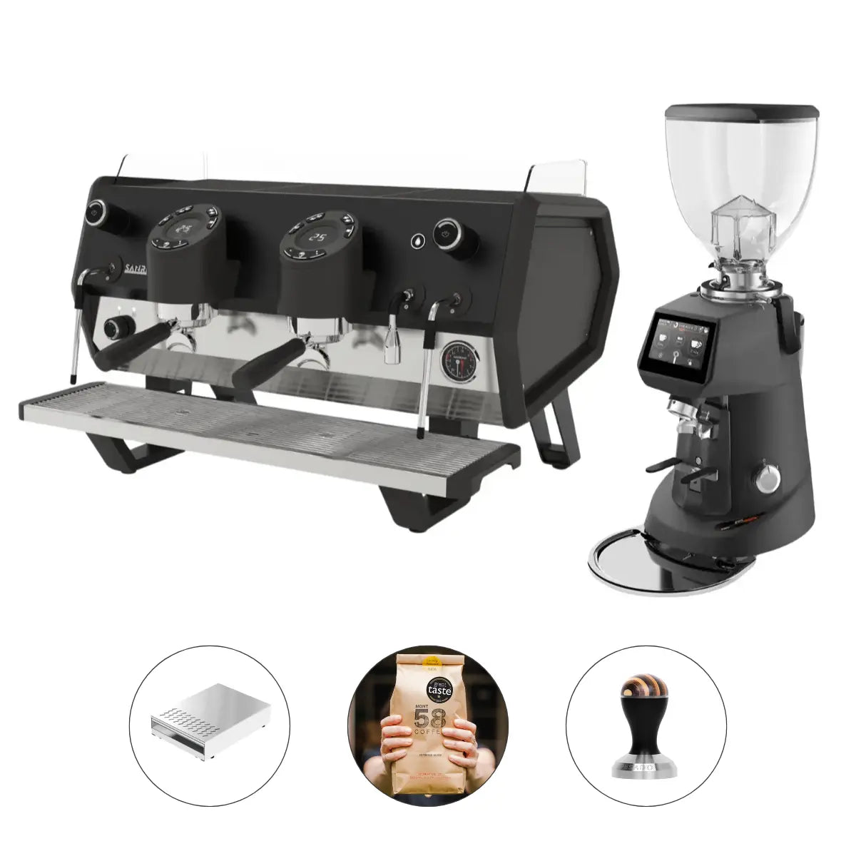Sanremo D8 2 Group Espresso Machine + SR64 EVO Pro Sense Grinder - Commercial Bundle Kit