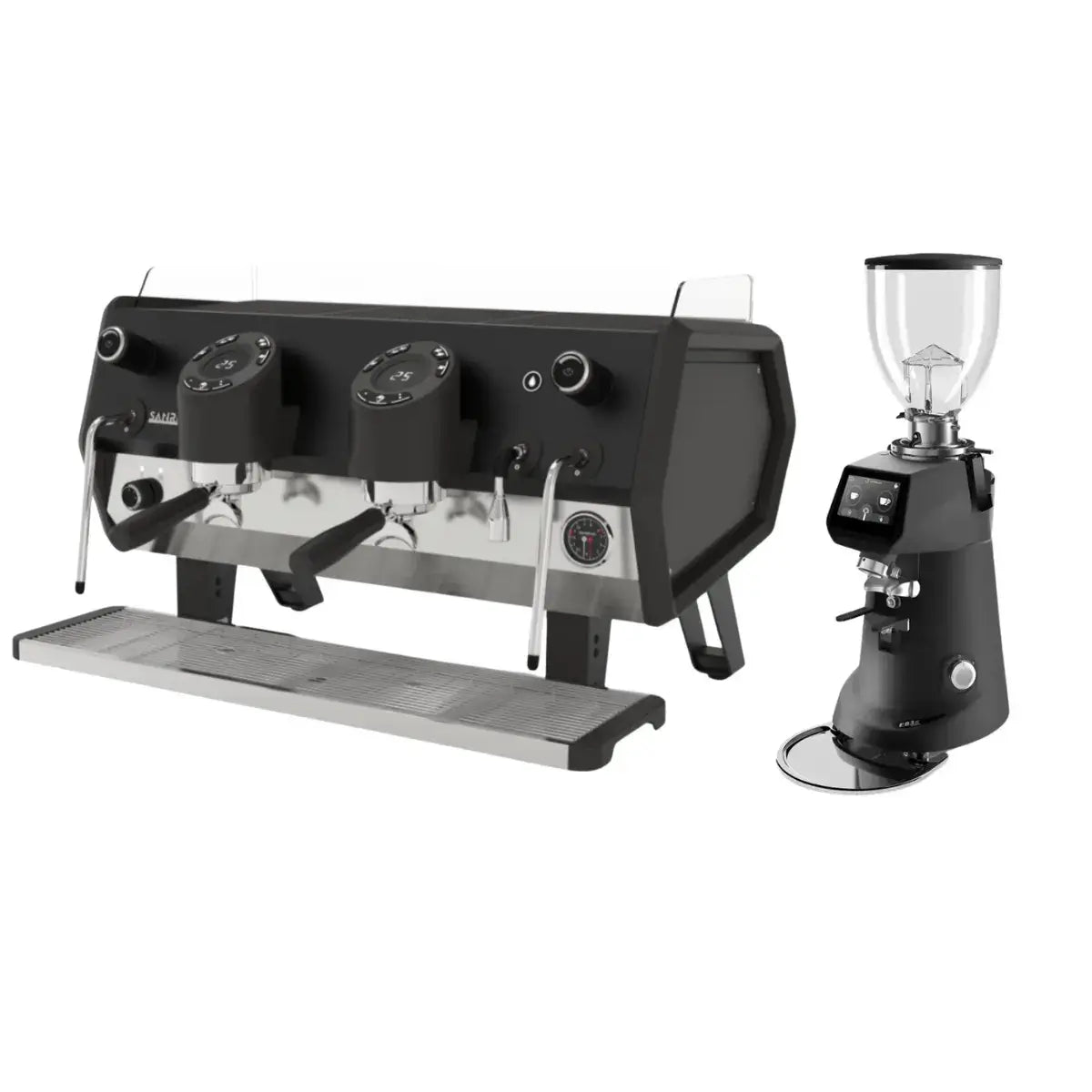 Sanremo D8 Plus 2 Group + SR64 EVO Pro Sense (Grind by Weight) Commercial Bundle Kit Black
