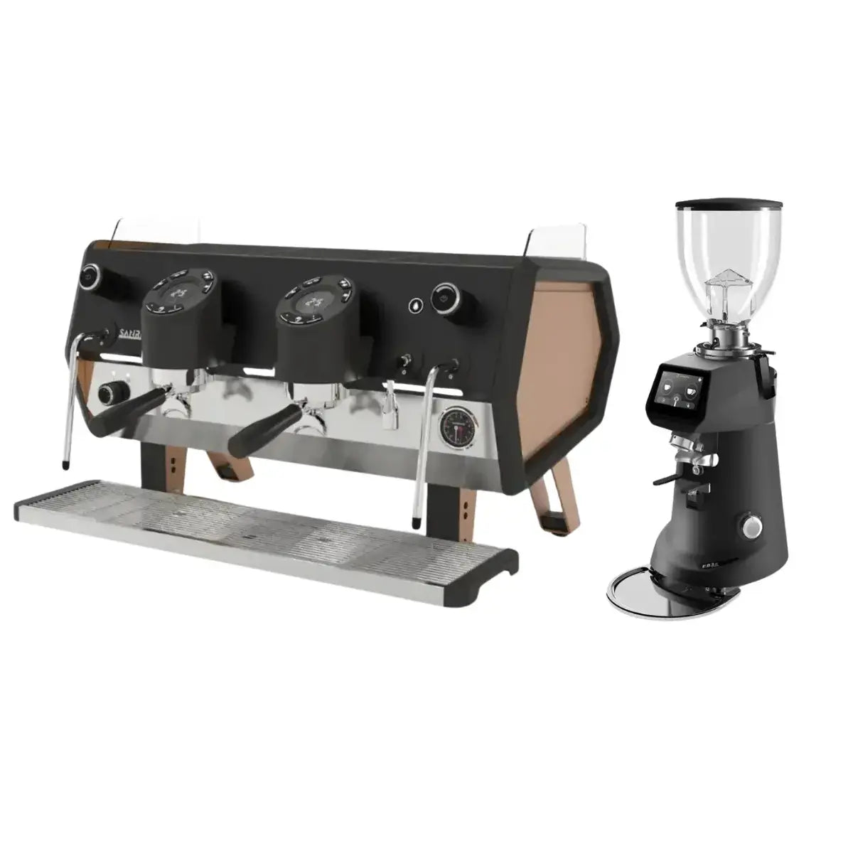 Sanremo D8 Plus 2 Group + SR64 EVO Pro Sense (Grind by Weight) Commercial Bundle Kit Copper Gold