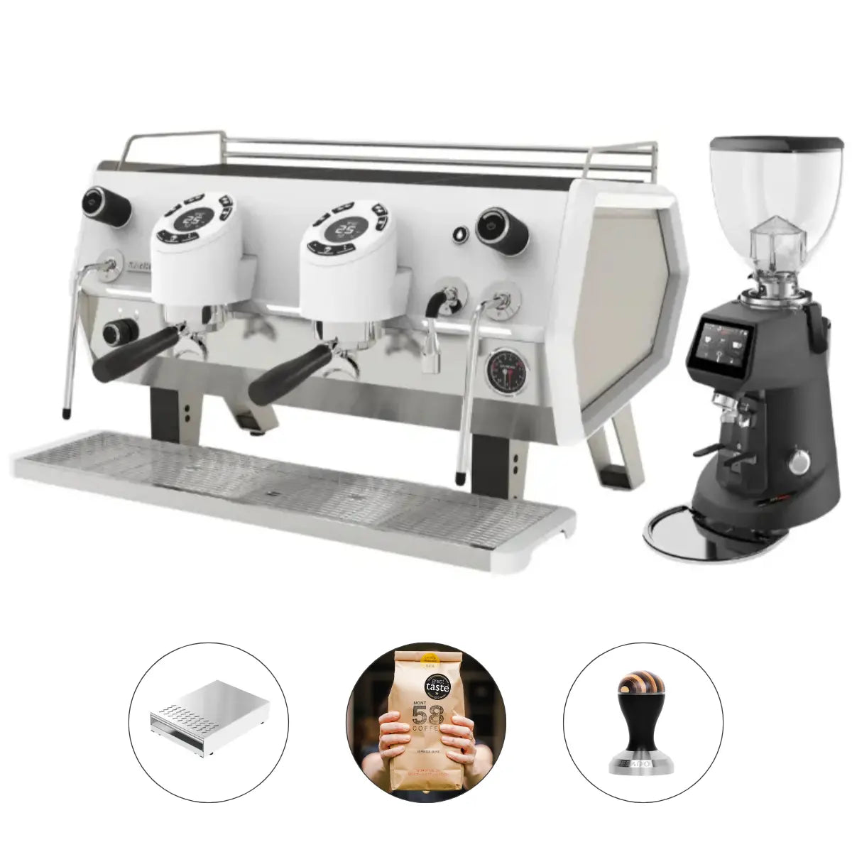 Sanremo D8 Pro 2 Group + SR64 EVO Pro Sense (Grind by Weight) Commercial Bundle Kit