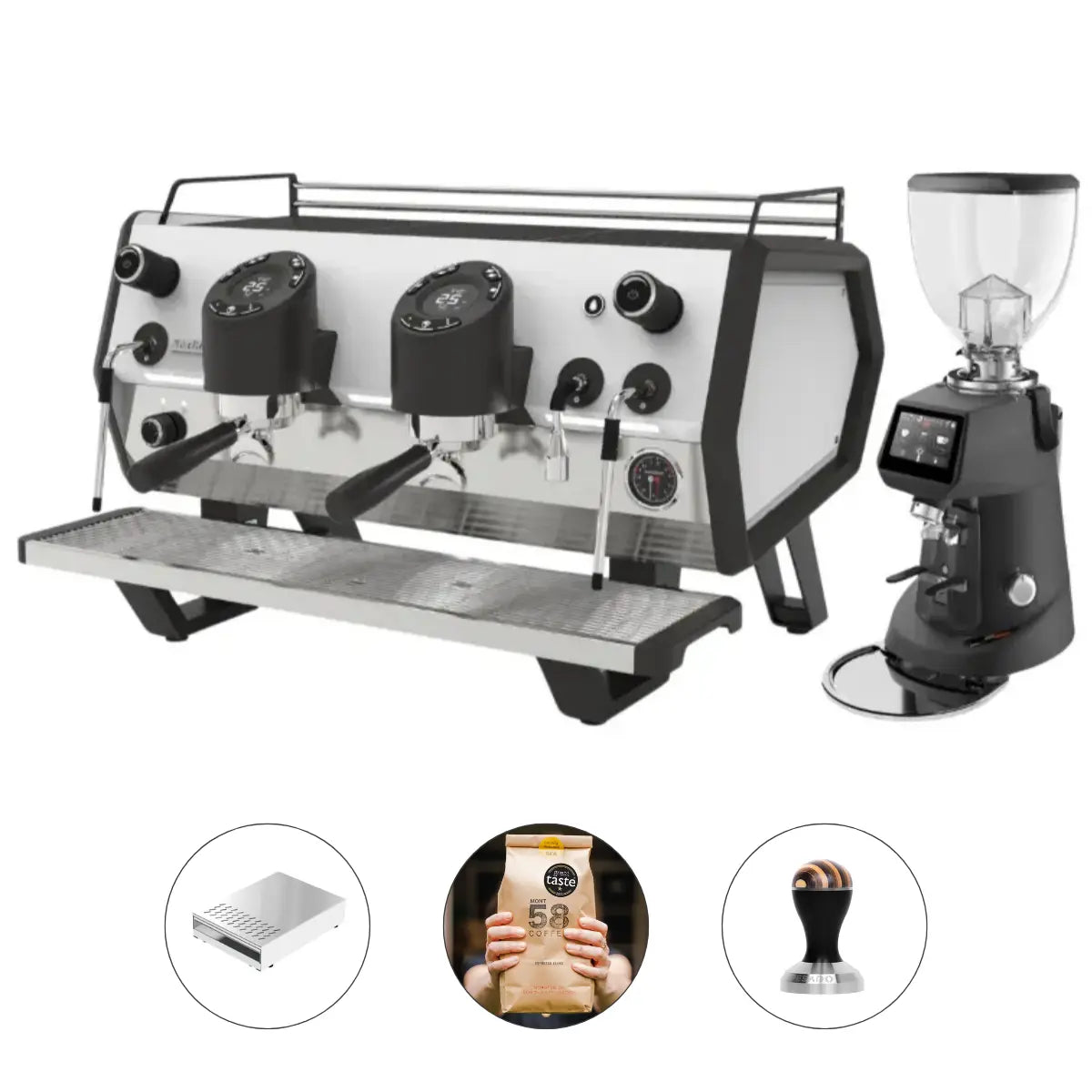 Sanremo D8 Pro 2 Group + SR64 EVO Pro Sense (Grind by Weight) Commercial Bundle Kit