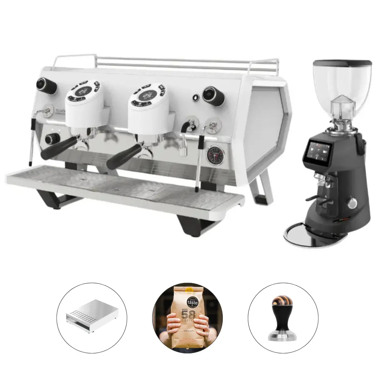 Sanremo D8 Pro 2 Group + SR64 EVO Pro Sense (Grind by Weight) Commercial Bundle Kit