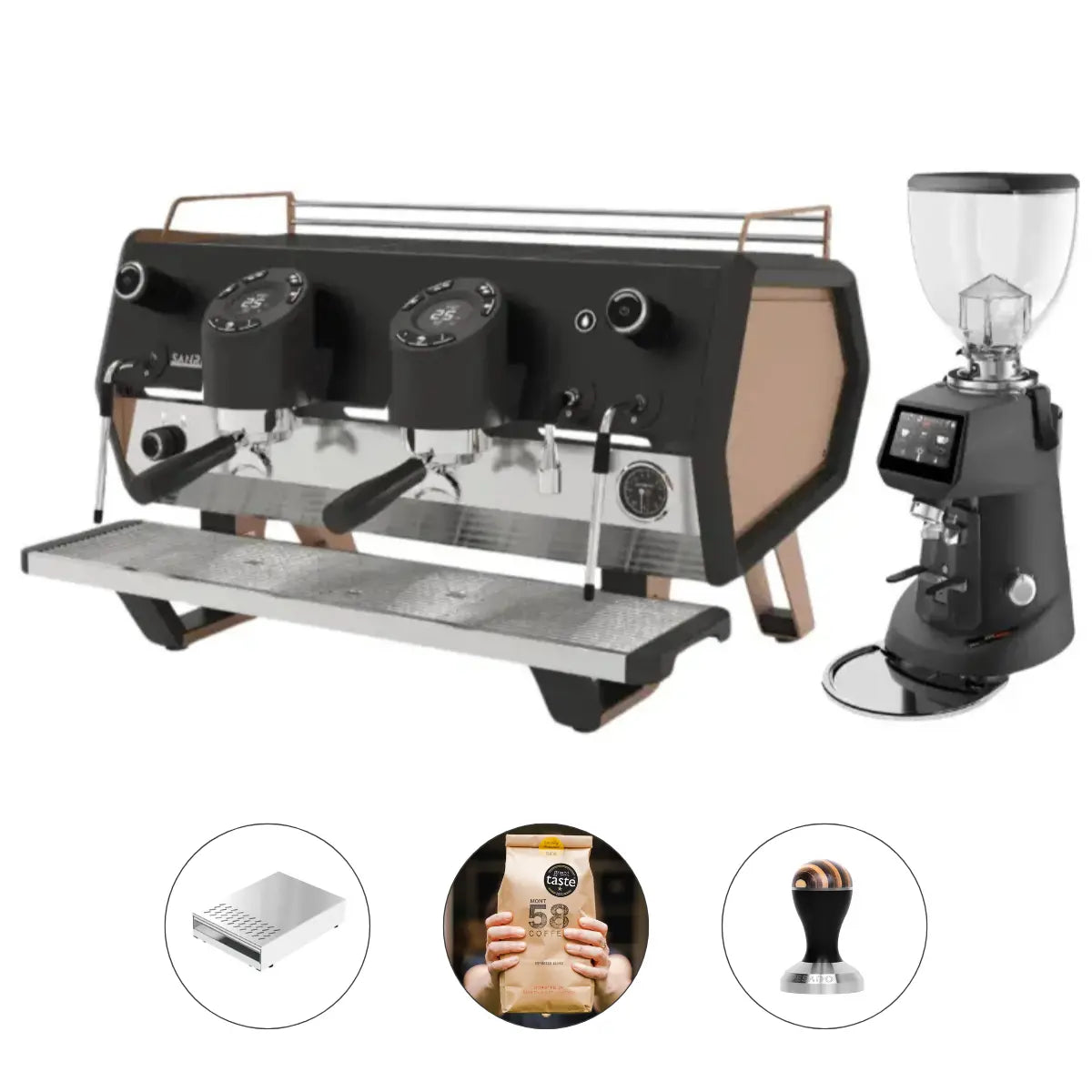 Sanremo D8 Pro 2 Group + SR64 EVO Pro Sense (Grind by Weight) Commercial Bundle Kit