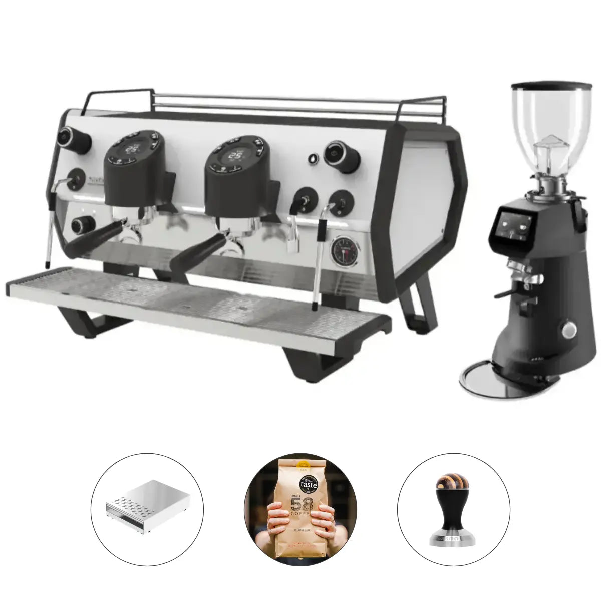 Sanremo D8 Pro 2 Group + SR83 E Pro Grinder Commercial Bundle Kit