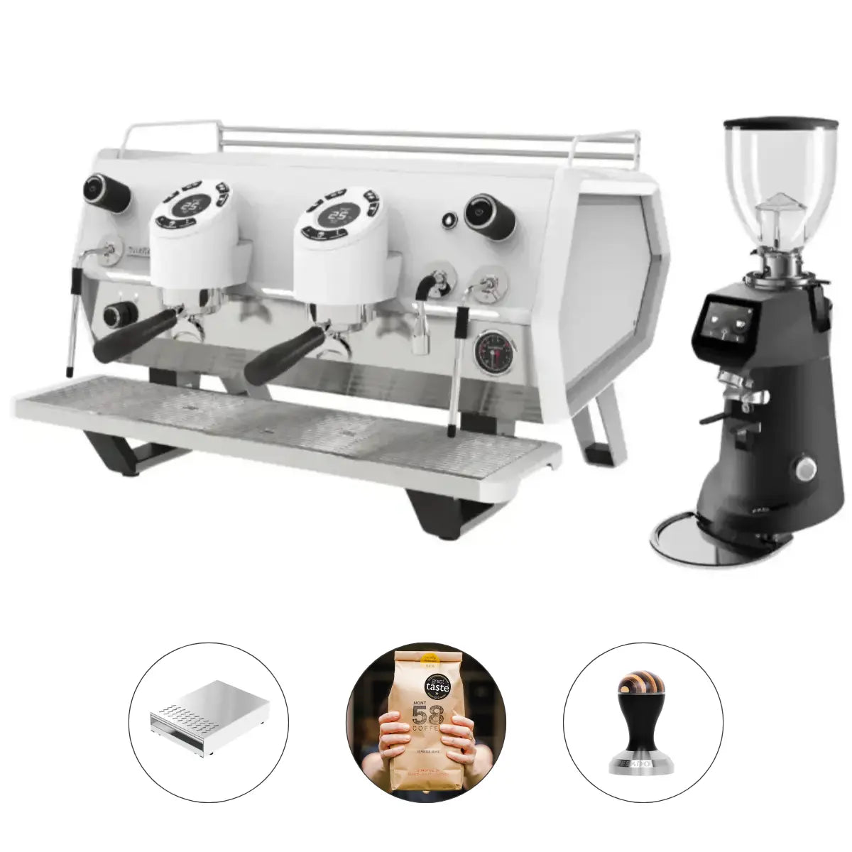 Sanremo D8 Pro 2 Group + SR83 E Pro Grinder Commercial Bundle Kit