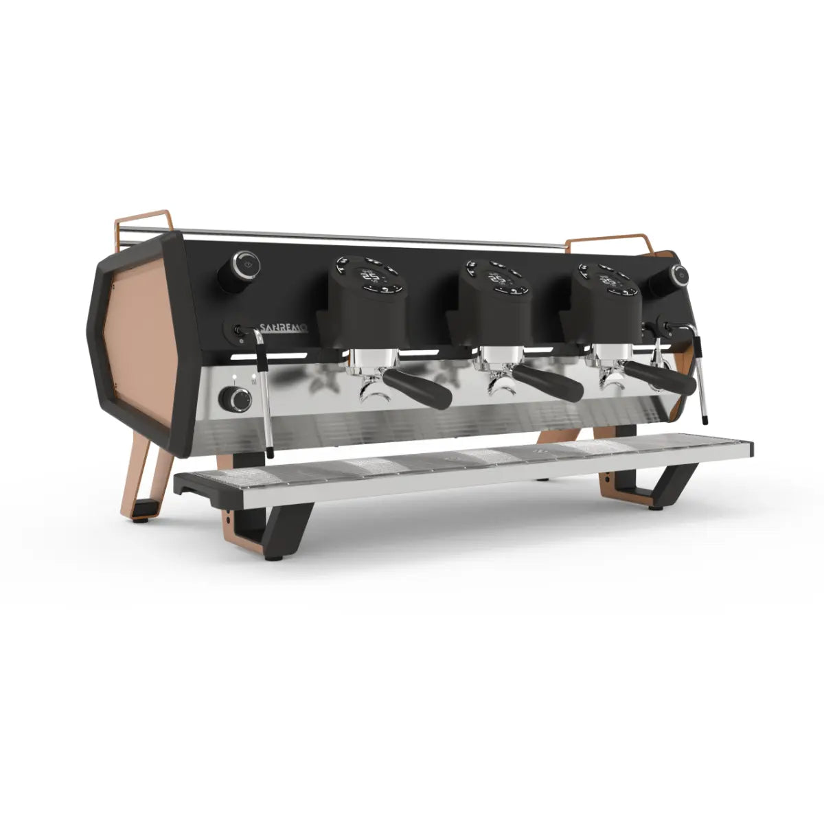 Sanremo D8 Pro 3 Group Espresso Machine - PID & Pre-infusion Black and Copper Gold