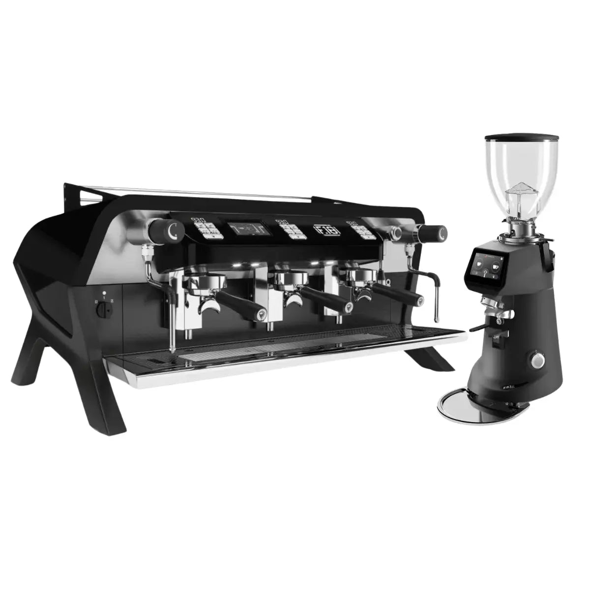 Sanremo F18 Multi-Boiler 2 Group + SR64 EVO Pro Sense (Grind by Weight) Commercial Bundle Kit Black