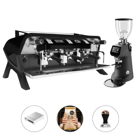 Sanremo F18 Multi-Boiler 2 Group + SR64 EVO Pro Sense (Grind by Weight) Commercial Bundle Kit Black