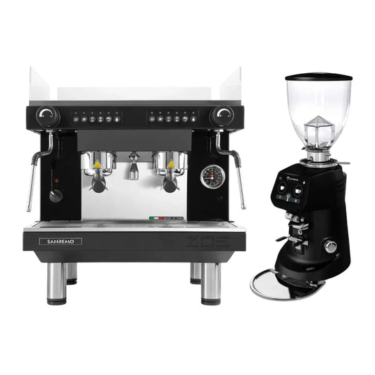 Sanremo Zoe Kompact 2 Group Espresso Machine + SR64 EVO Grinder - Commercial Bundle Kit Black