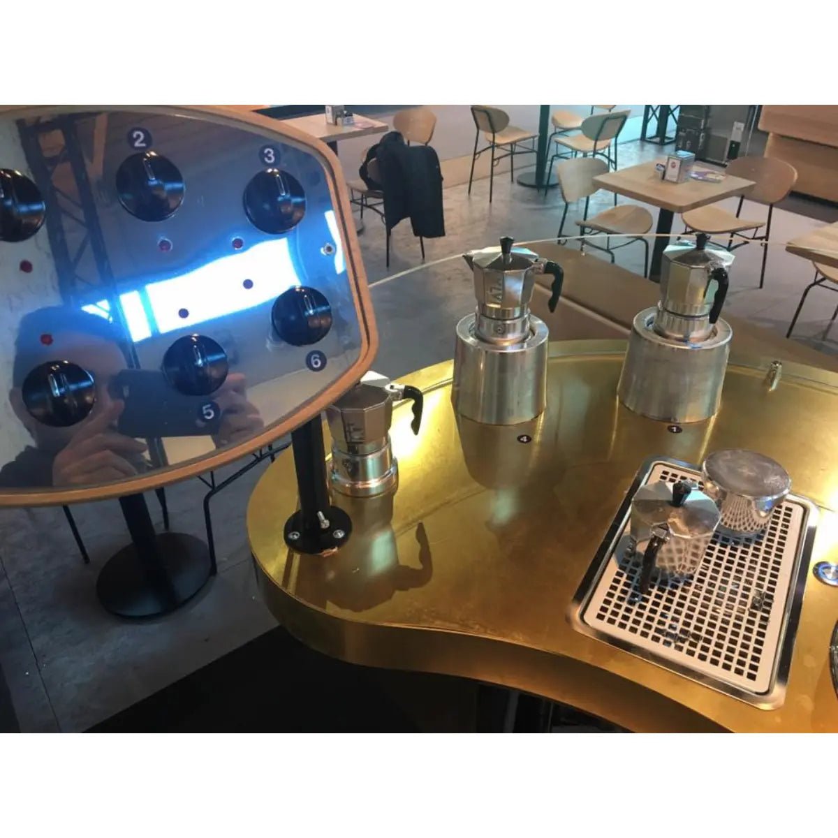 XLVI - XLVI Banco Moka Advanced Moka Pot Brewing and Display Station - Table - Prime Coffee Suppliers