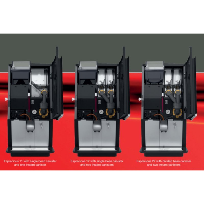Bravilor Esprecious 21L Fresh Milk, Bean to Cup Coffee Machine + Instant Canister + Added Grinder