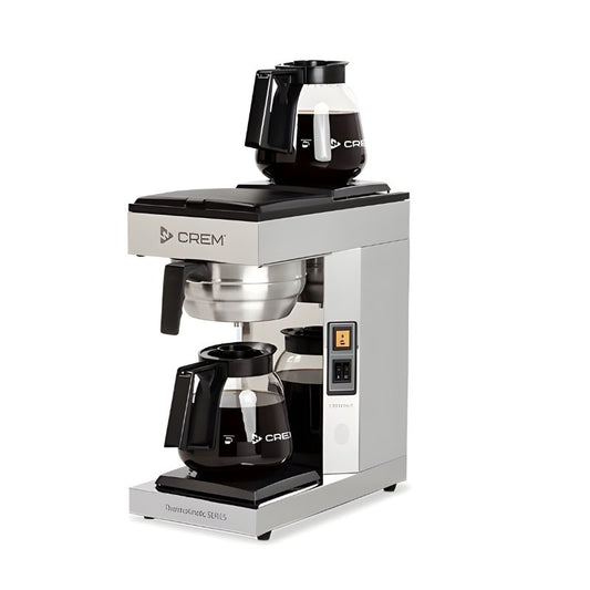 CREM - CREM A2 TK-Series Double Plate Table Top Pour & Serve + 2 x 1.8L Decanters + 25 Filter Papers - Espresso Grinder - Primecoffeesuppliers