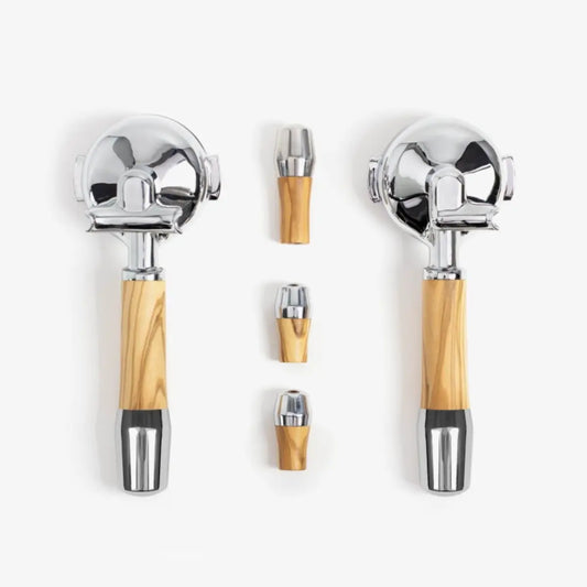 Wiedemann Manufaktur Elegant Handle Set for ECM with Tilt Levers V2 with Portafilter Olive