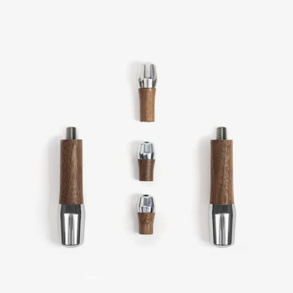 Wiedemann Manufaktur Elegant Handle Set for ECM with Tilt Levers V2 without Portafilter Walnut