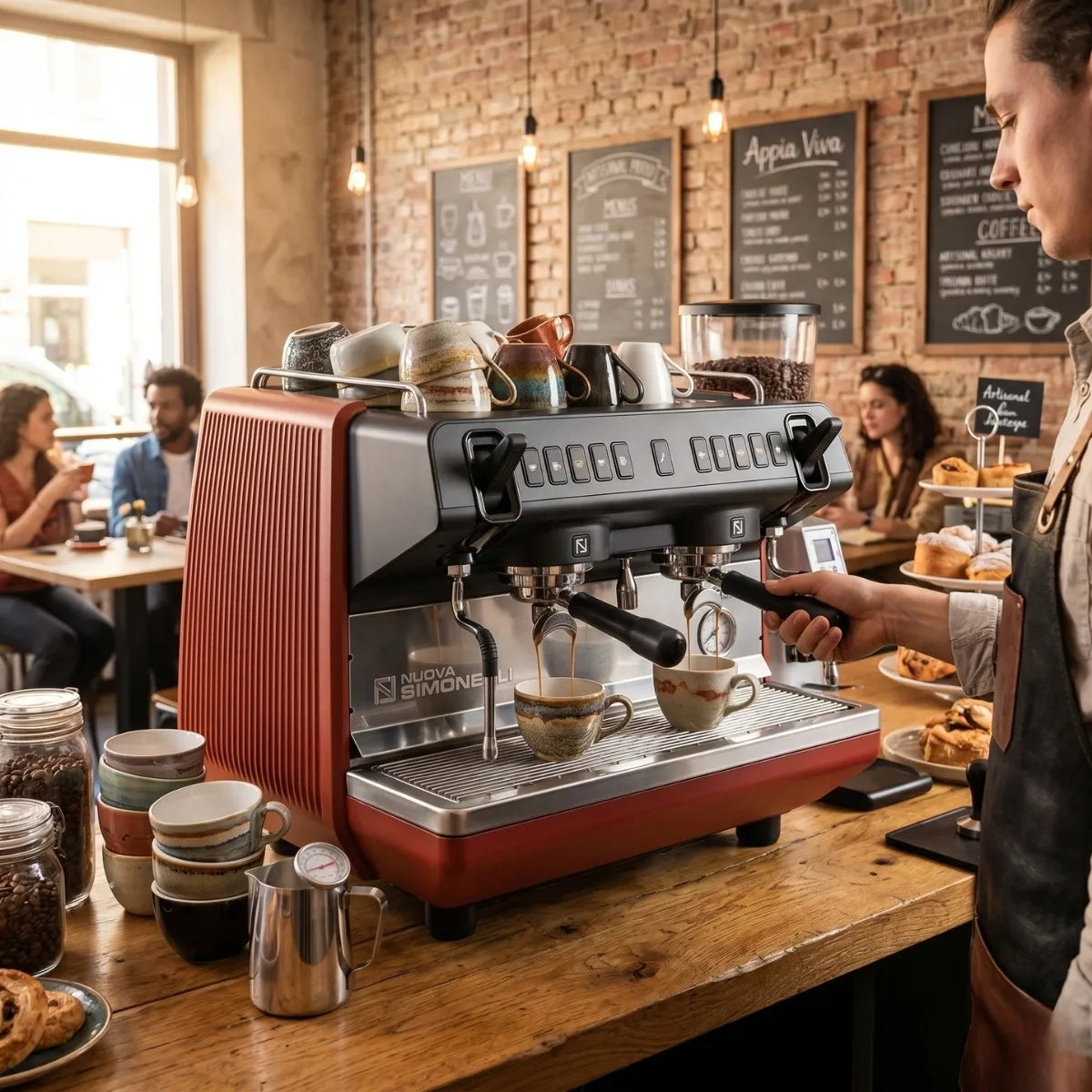 Nuova Simonelli Appia Viva Standard Espresso Machine - 7.5 L Copper Boiler - Espresso Machine - Prime Coffee Suppliers