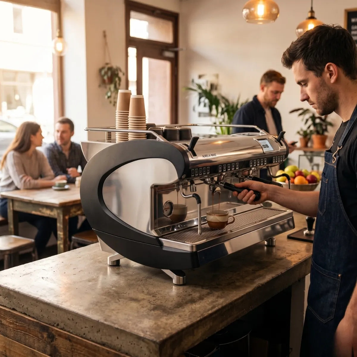 Nuova Simonelli Aurelia Wave Digit Espresso Machine - 2 & 3 Group Soft Infusion System - Espresso Machine - Prime Coffee Suppliers