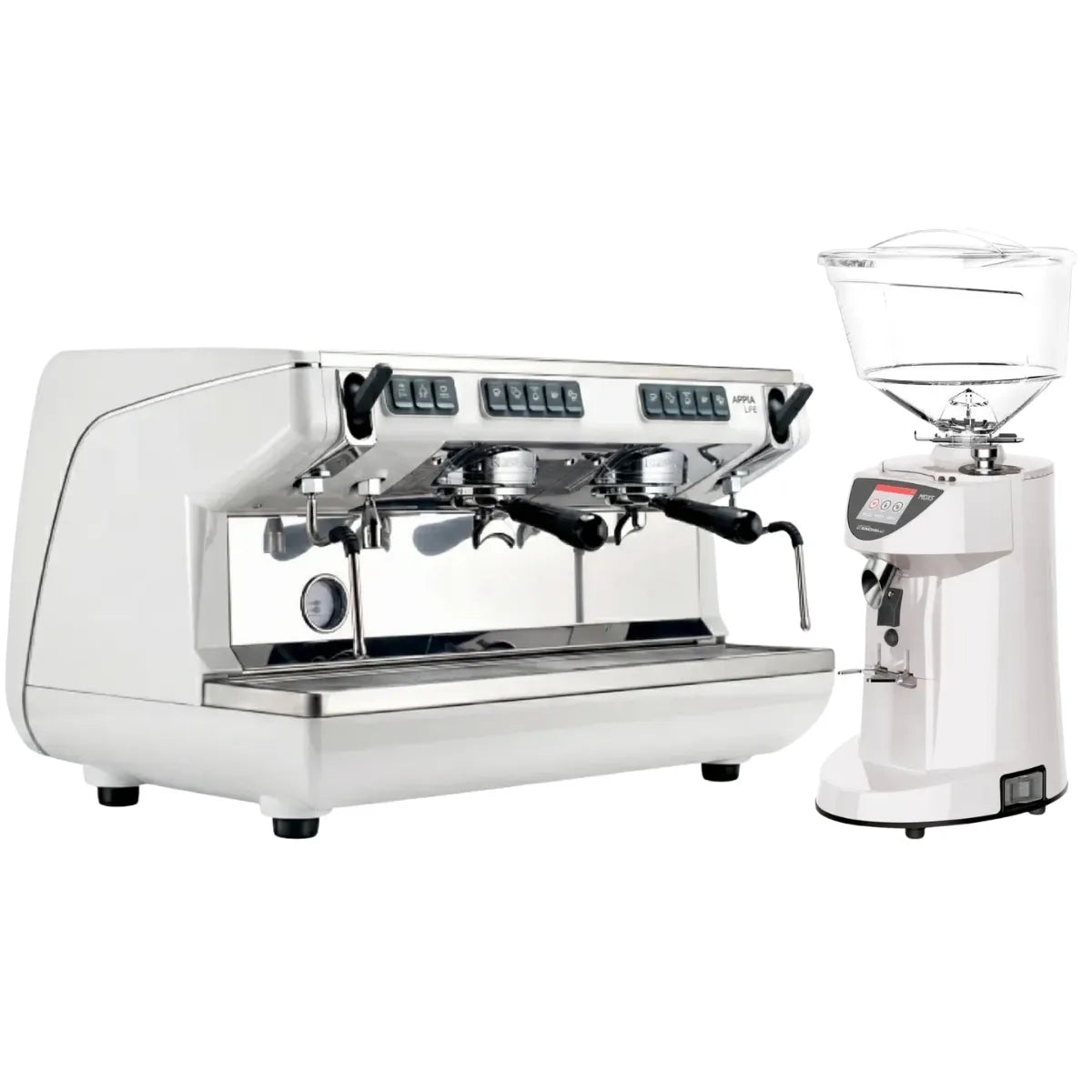 Nuova Simonelli Appia Life Standard Espresso Machine + MDJ Espresso Grinder Commercial Bundle Kit - Commercial Bundle- Prime Coffee Suppliers