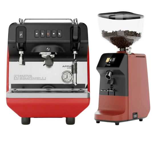 Nuova Simonelli Appia Viva Standard Espresso Machine + Viva Espresso Grinder Commercial Bundle Kit - Espresso Bundle - Prime Coffee Suppliers