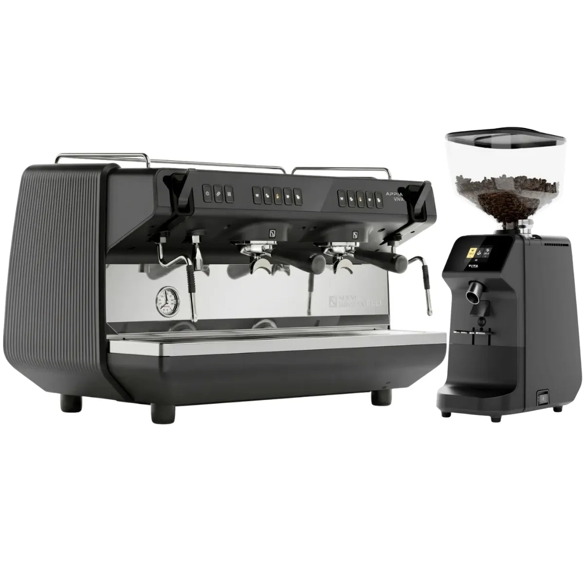 Nuova Simonelli Appia Viva Standard Espresso Machine + Viva Espresso Grinder Commercial Bundle Kit - Espresso Bundle - Prime Coffee Suppliers