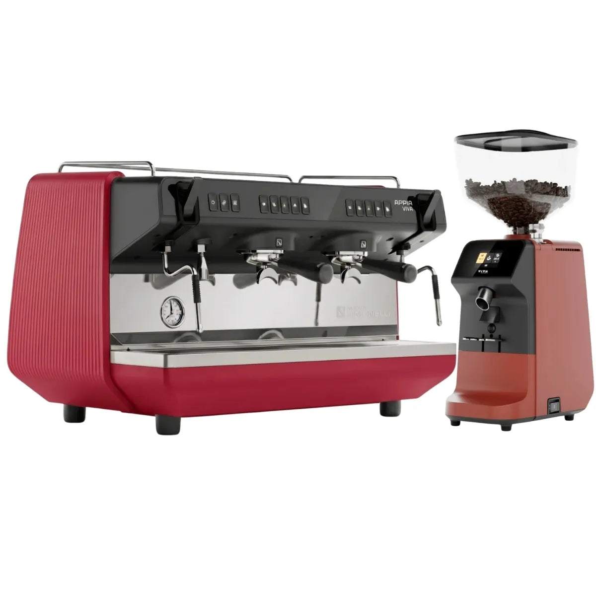 Nuova Simonelli Appia Viva Standard Espresso Machine + Viva Espresso Grinder Commercial Bundle Kit - Espresso Bundle - Prime Coffee Suppliers