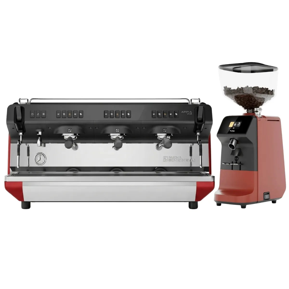 Nuova Simonelli Appia Viva Standard Espresso Machine + Viva Espresso Grinder Commercial Bundle Kit - Espresso Bundle - Prime Coffee Suppliers