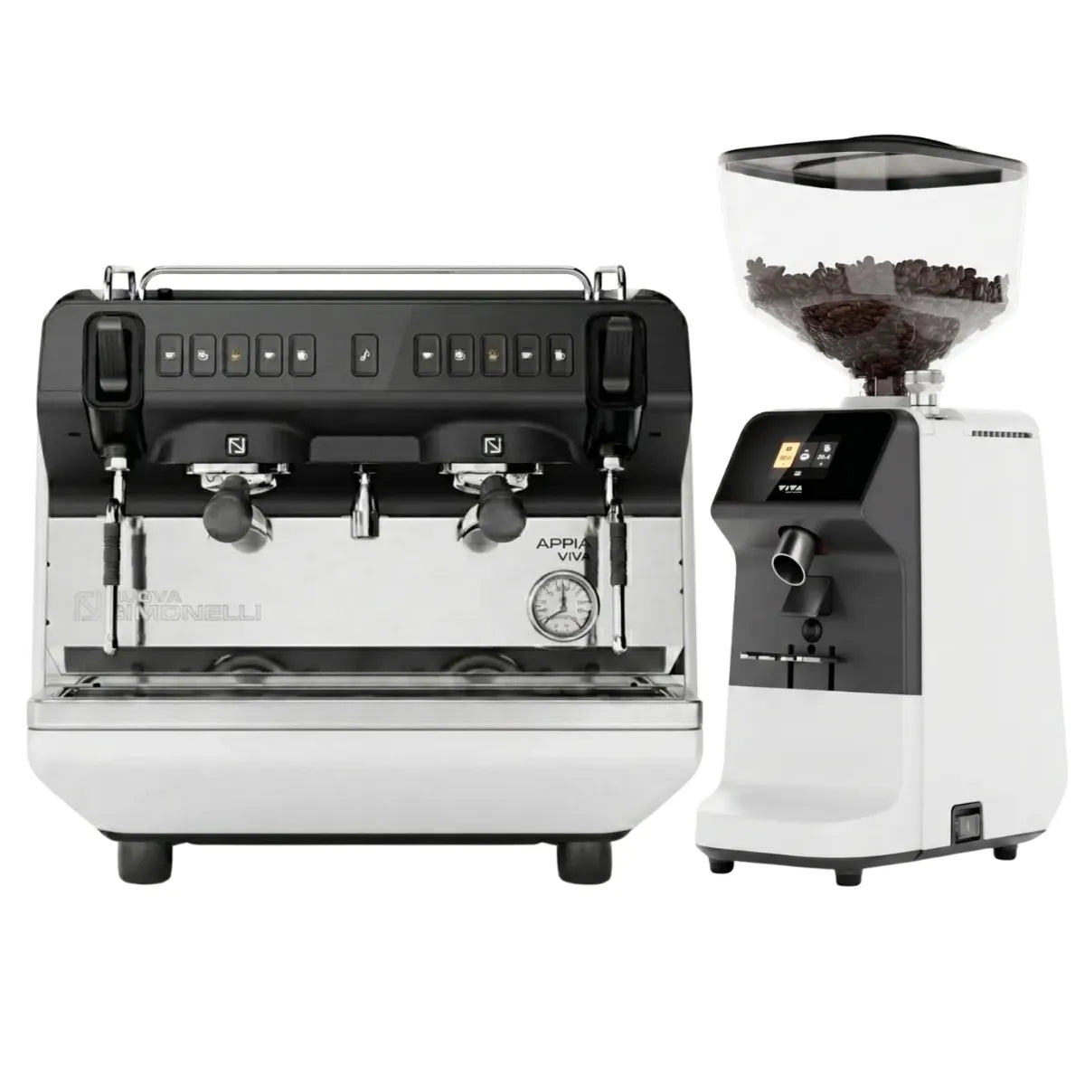 Nuova Simonelli Appia Viva Standard Compact Espresso Machine + Viva Grinder Bundle Kit - Commercial Bundle - Prime Coffee Suppliers