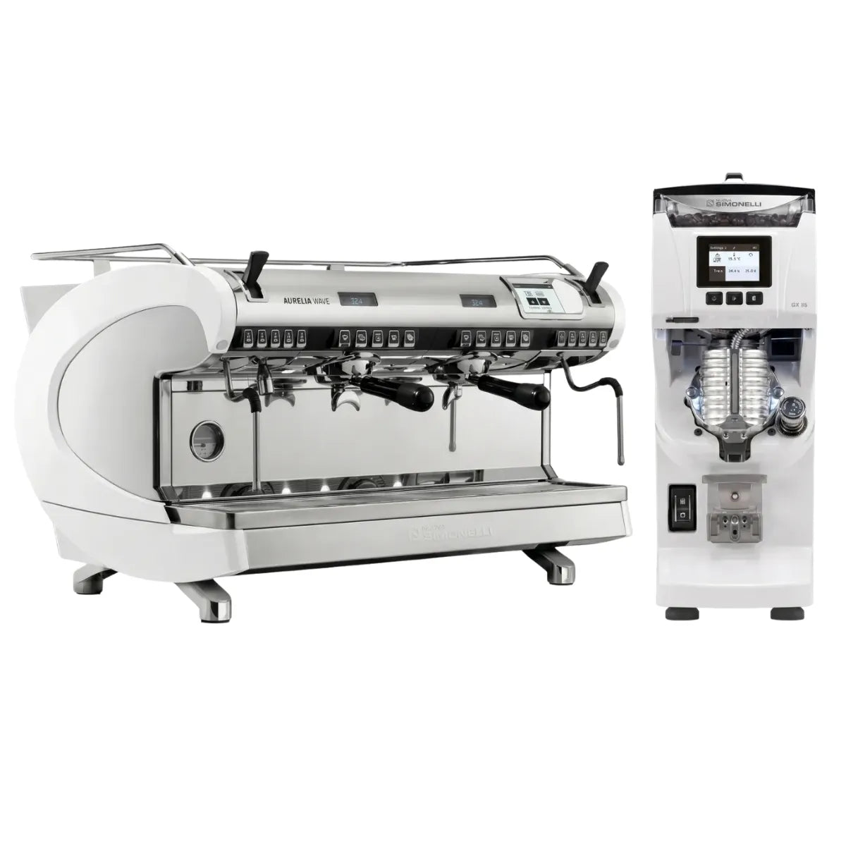 Nuova Simonelli Aurelia Wave VOL Espresso Machine + GX85 Grinder Commercial Bundle Kit - Commercial Bundle - Prime Coffee Suppliers