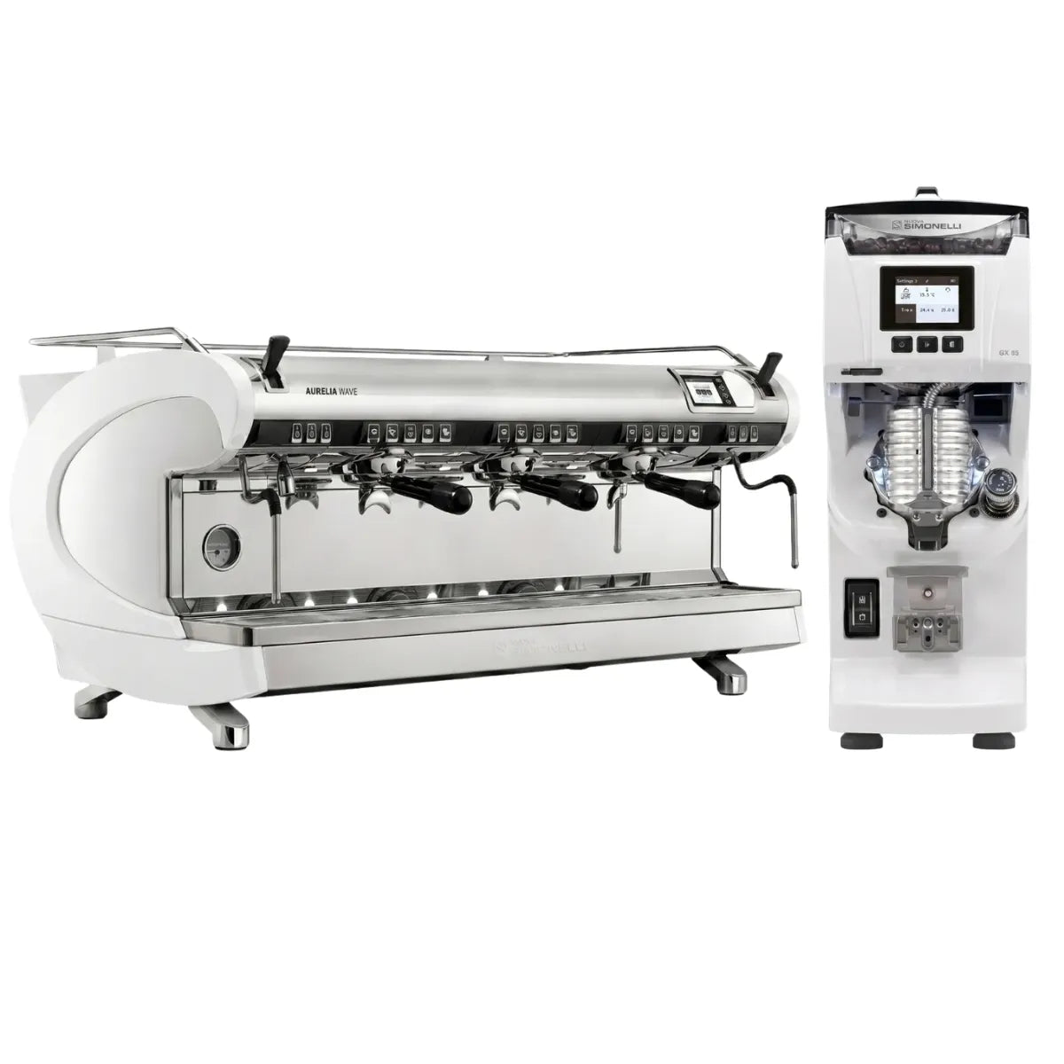 Nuova Simonelli Aurelia Wave VOL Espresso Machine + GX85 Grinder Commercial Bundle Kit - Commercial Bundle - Prime Coffee Suppliers