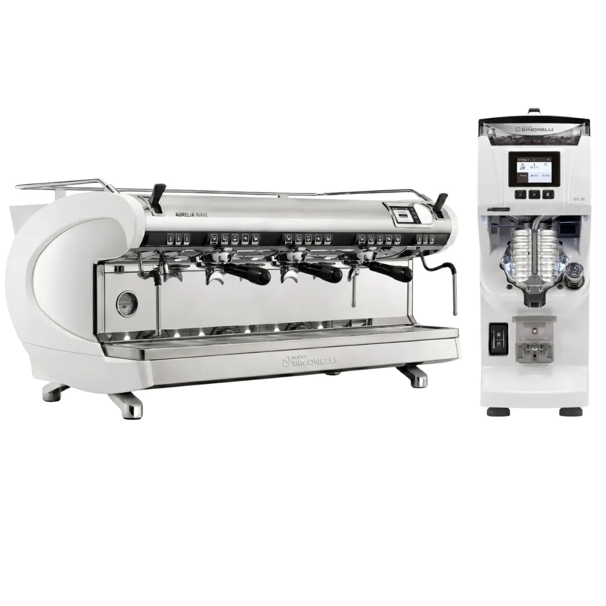 Nuova Simonelli Aurelia Wave Digit Espresso Machine + GX85 Series Grinder Commercial Bundle Kit - Commercial Bundle - Prime Coffee Suppliers
