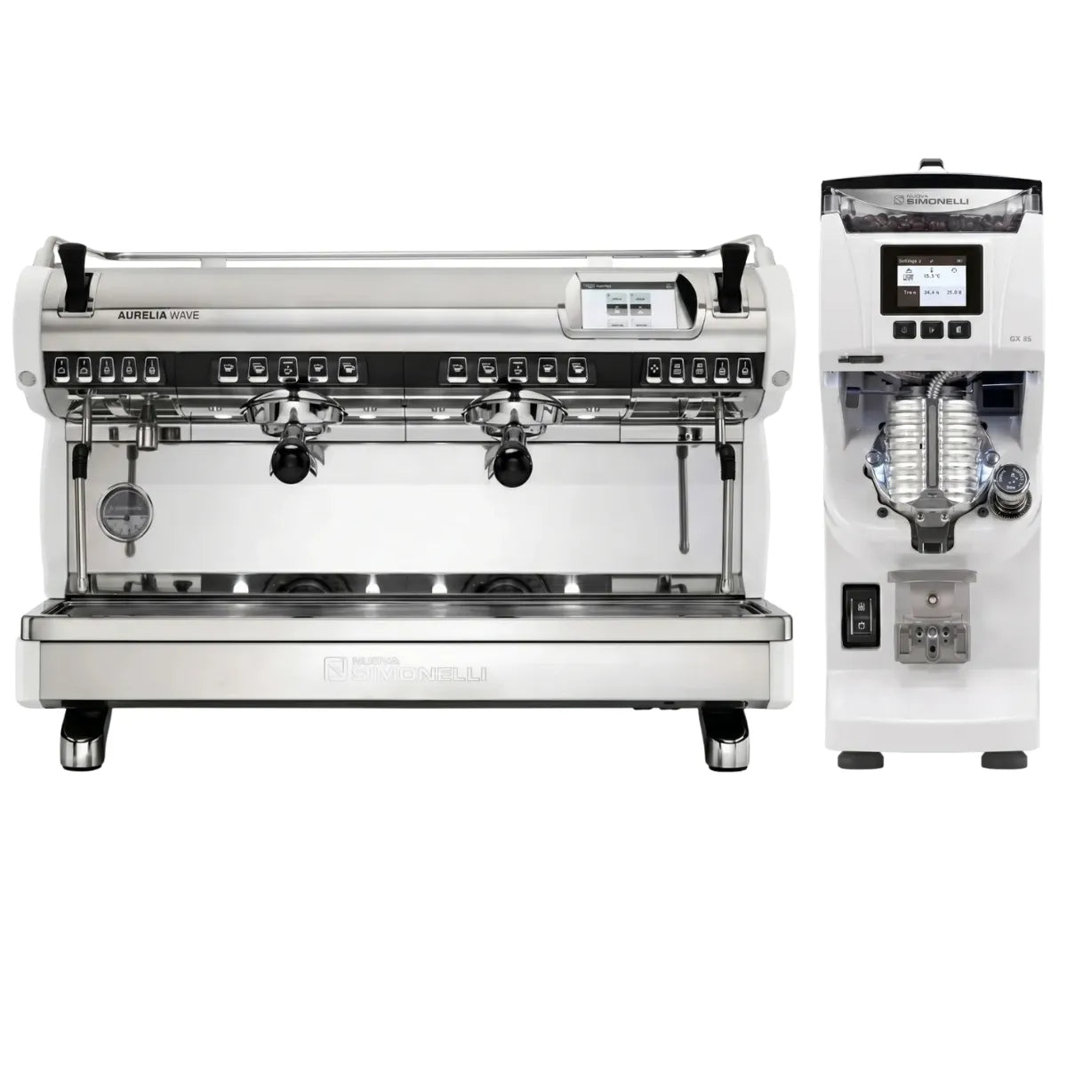 Nuova Simonelli Aurelia Wave Digit Espresso Machine + GX85 Series Grinder Commercial Bundle Kit - Commercial Bundle - Prime Coffee Suppliers