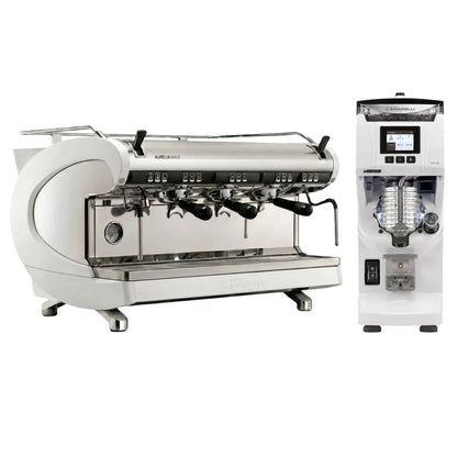 Nuova Simonelli Aurelia Wave Semi-Automatic Espresso Machine + GX85 Series Grinder Commercial Bundle Kit - Commercial Bundle - Prime Coffee Suppliers