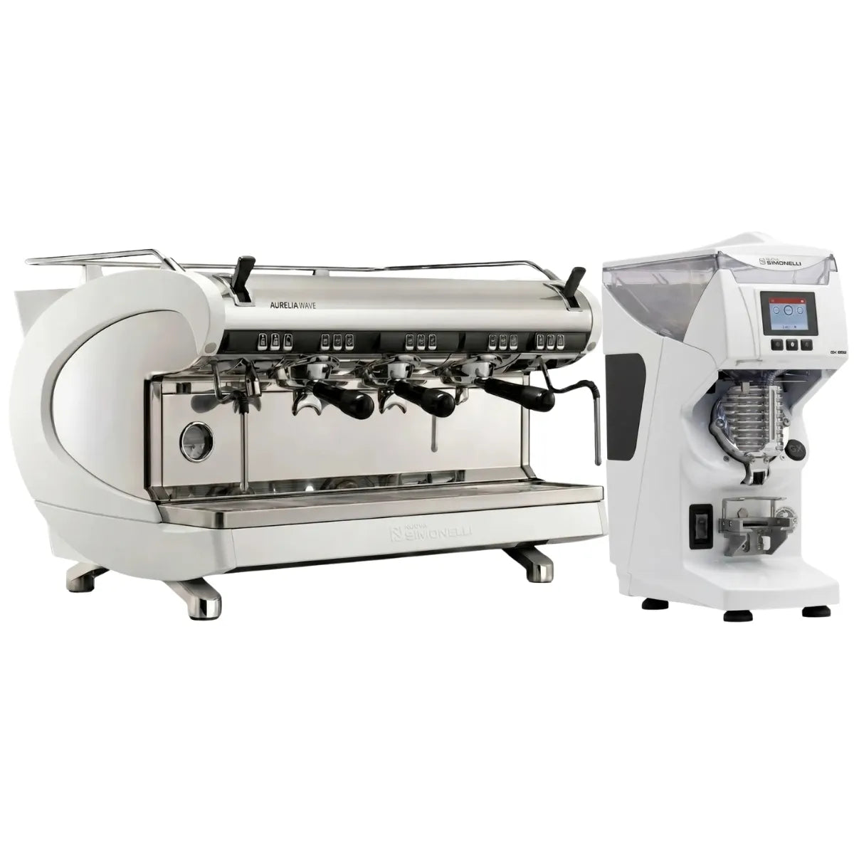 Nuova Simonelli Aurelia Wave Semi-Automatic Espresso Machine + GX85 Series Grinder Commercial Bundle Kit - Commercial Bundle - Prime Coffee Suppliers