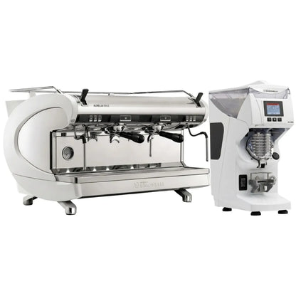 Nuova Simonelli Aurelia Wave Semi-Automatic Espresso Machine + GX85 Series Grinder Commercial Bundle Kit - Commercial Bundle - Prime Coffee Suppliers