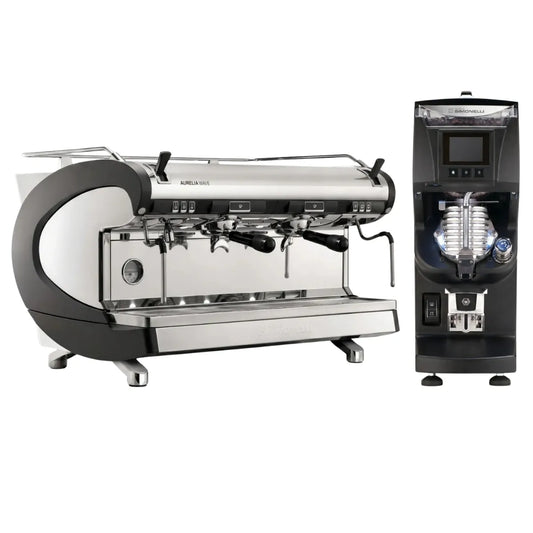 Nuova Simonelli Aurelia Wave Semi-Automatic Espresso Machine + GX85 Series Grinder Commercial Bundle Kit - Commercial Bundle - Prime Coffee Suppliers