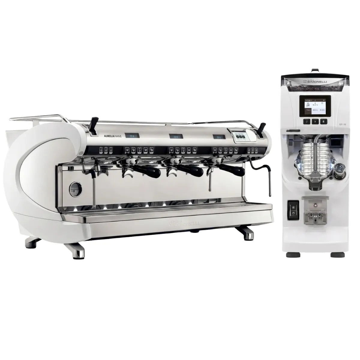 Nuova Simonelli Aurellia Wave T3 Espresso Machine + GX85 Series Grinder Commercial Bundle Kit - Commercial Bundle - Prime Coffee Suppliers