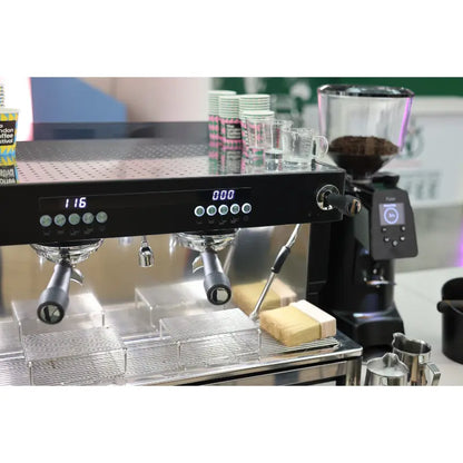 CREM EX3 2 Group Display Espresso Machine 11.5 Litres - BlackWhite Takeaway - London Coffee Festival 2026 - Prime Coffee Suppliers