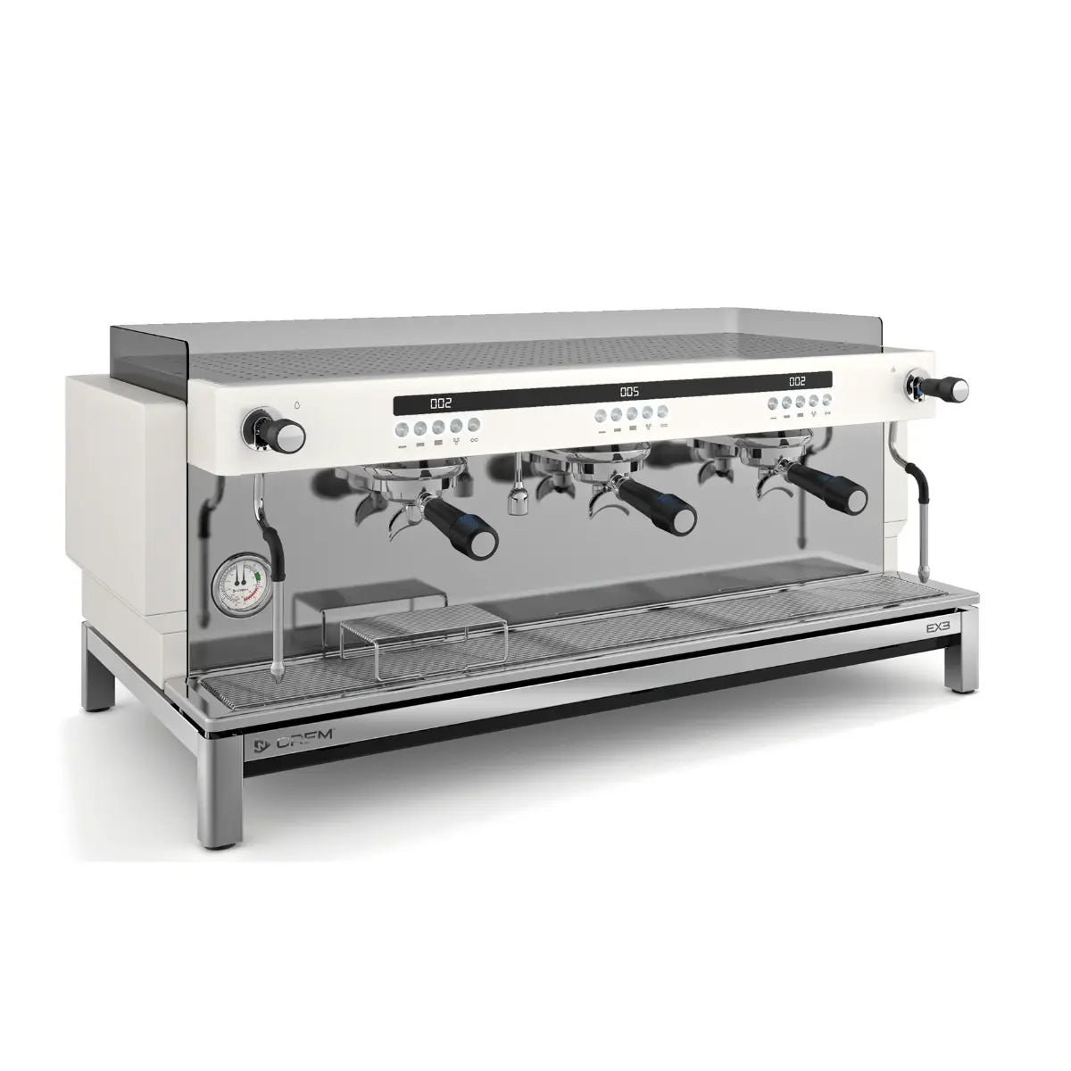 CREM EX3 3 Group Display 11.5 Litres Espresso Machine - Takeaway White