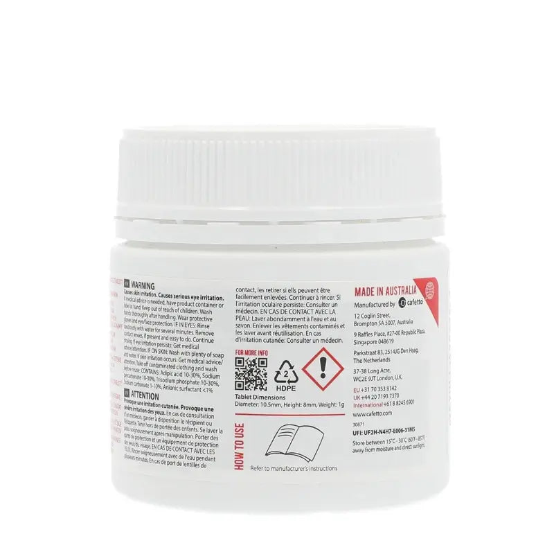 Cafetto N10 Espresso Machine Cleaning 1g - 120 Tablets